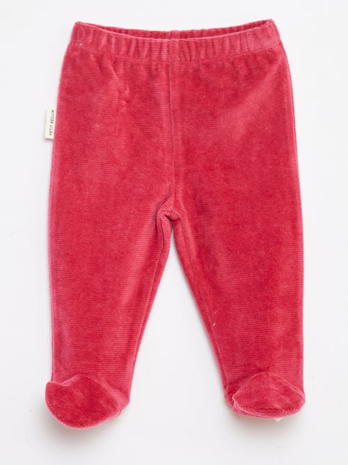 Completo pigiama t-shirt + pantaloni in pile - 2 pezzi - Kiabi