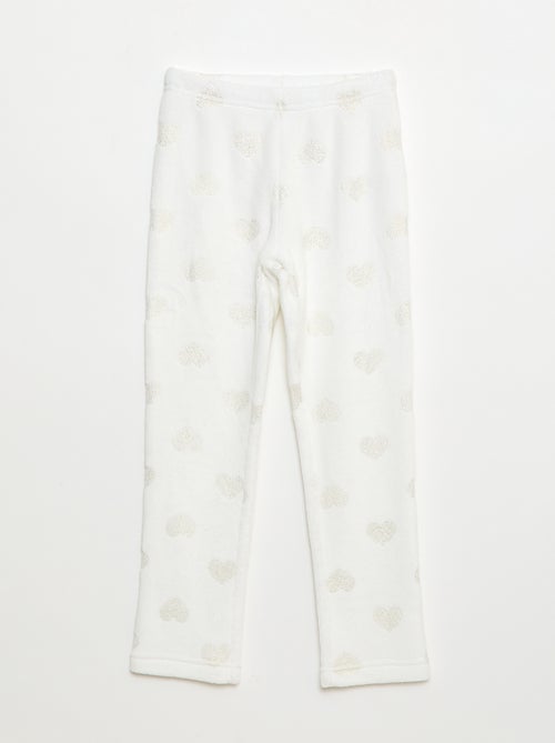 Completo pigiama t-shirt + pantaloni in pile - 2 pezzi - Kiabi