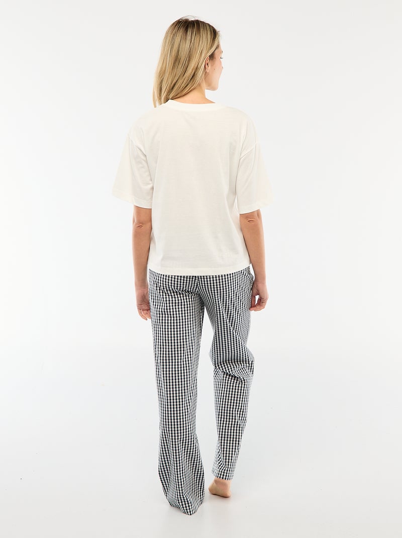 Completo pigiama t-shirt + pantaloni in popeline 'Angel' - 2 pezzi Blu - Kiabi