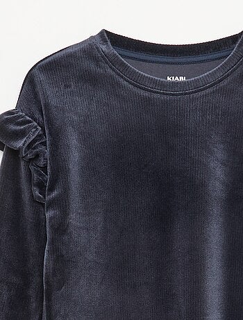 Completo pigiama t-shirt + pantaloni in velluto - 2 pezzi