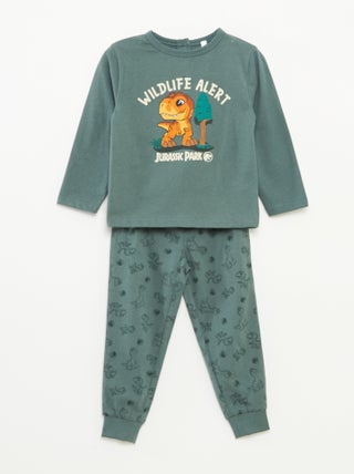 Completo pigiama t-shirt + pantaloni 'Jurassic Park' - 2 pezzi