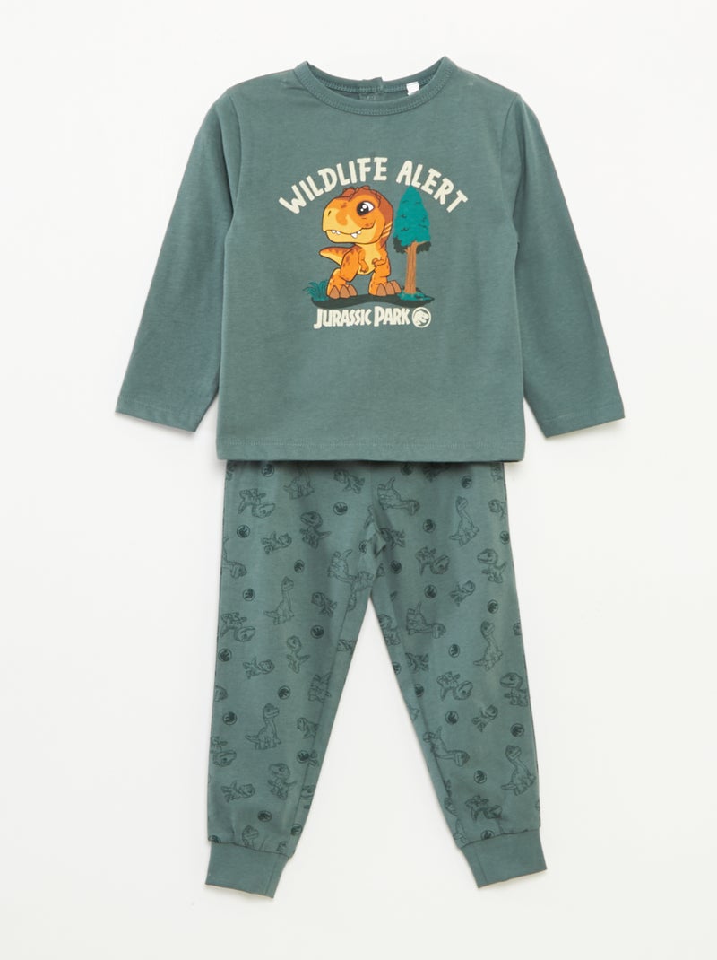 Completo pigiama t-shirt + pantaloni 'Jurassic Park' - 2 pezzi Verde - Kiabi
