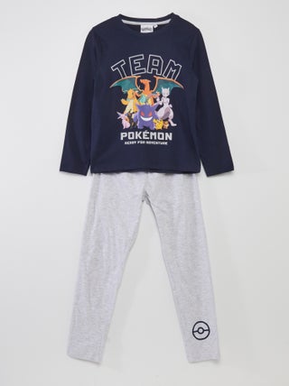 Completo pigiama t-shirt + pantaloni 'Pokemon' - 2 pezzi