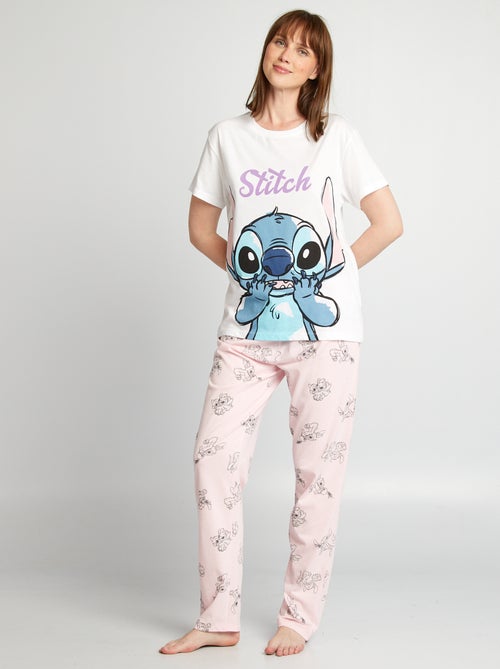 Completo pigiama t-shirt + pantaloni 'Stitch' 'Disney' - 2 pezzi - Kiabi