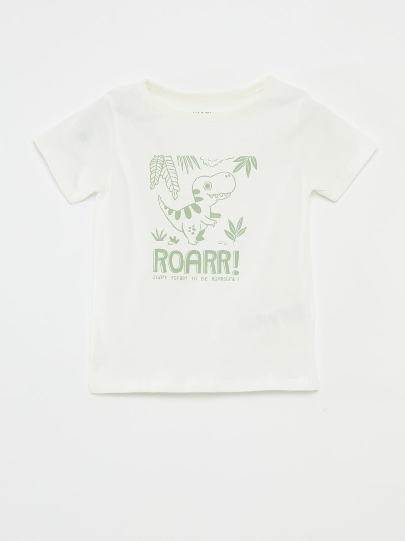 Completo pigiama t-shirt + shorts - 2 pezzi BIANCO - Kiabi