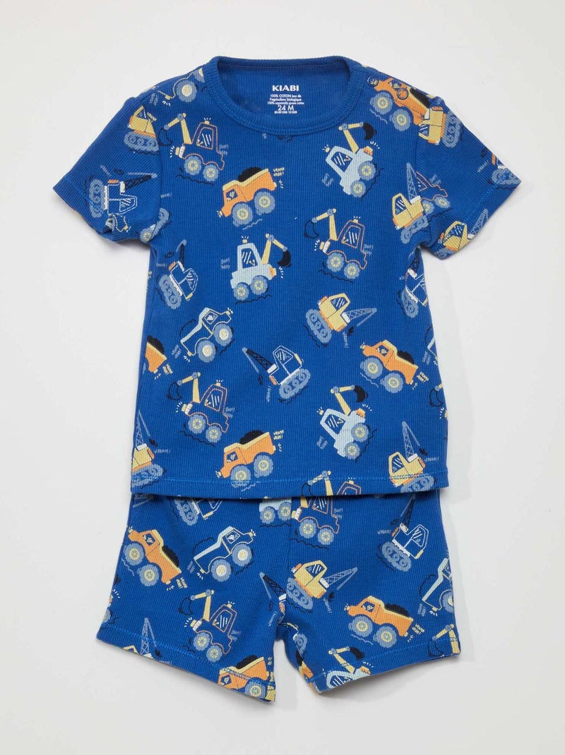 Completo pigiama t-shirt + shorts - 2 pezzi BLU - Kiabi