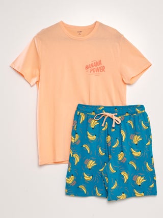 Completo pigiama t-shirt + shorts - 2 pezzi