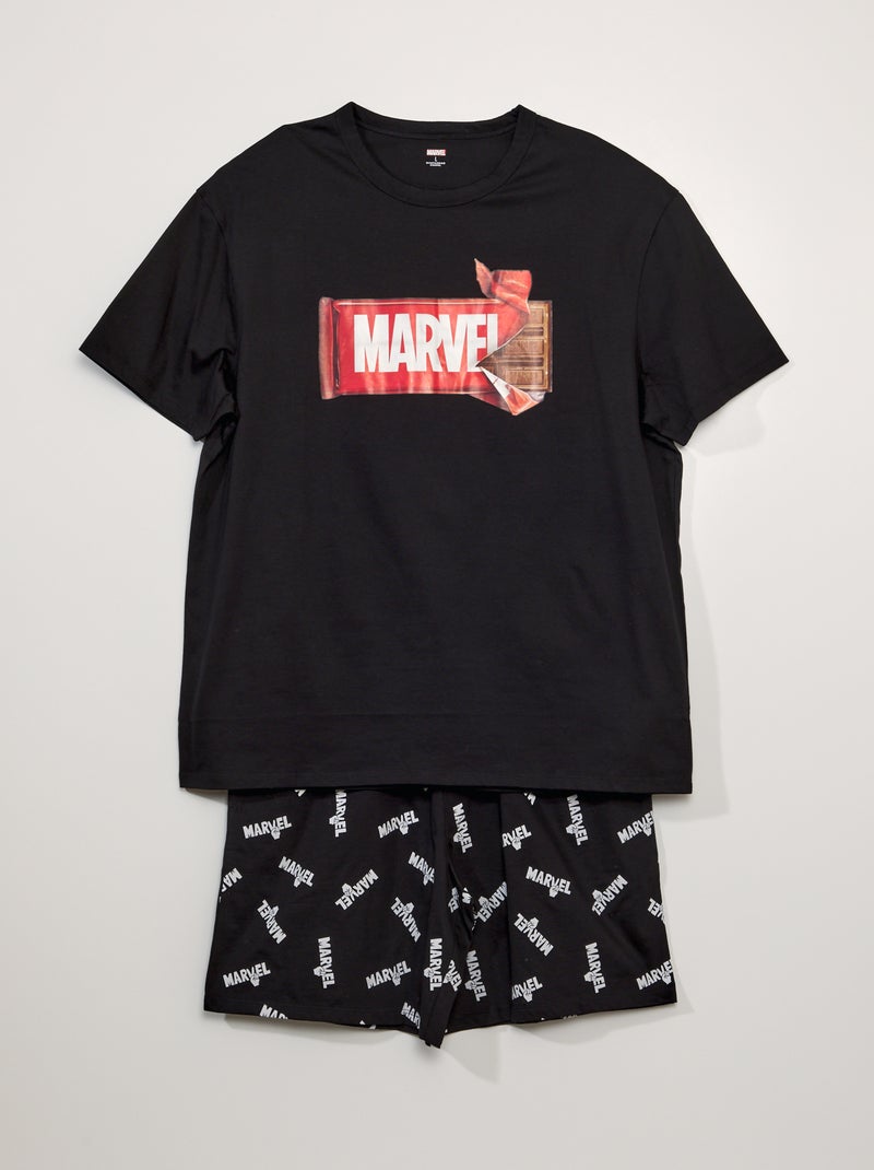 Completo pigiama t-shirt + shorts - 2 pezzi NERO - Kiabi