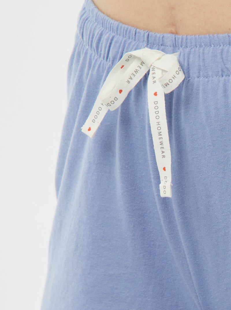 Completo pigiama t-shirt + shorts 'Dodo' BLU - Kiabi