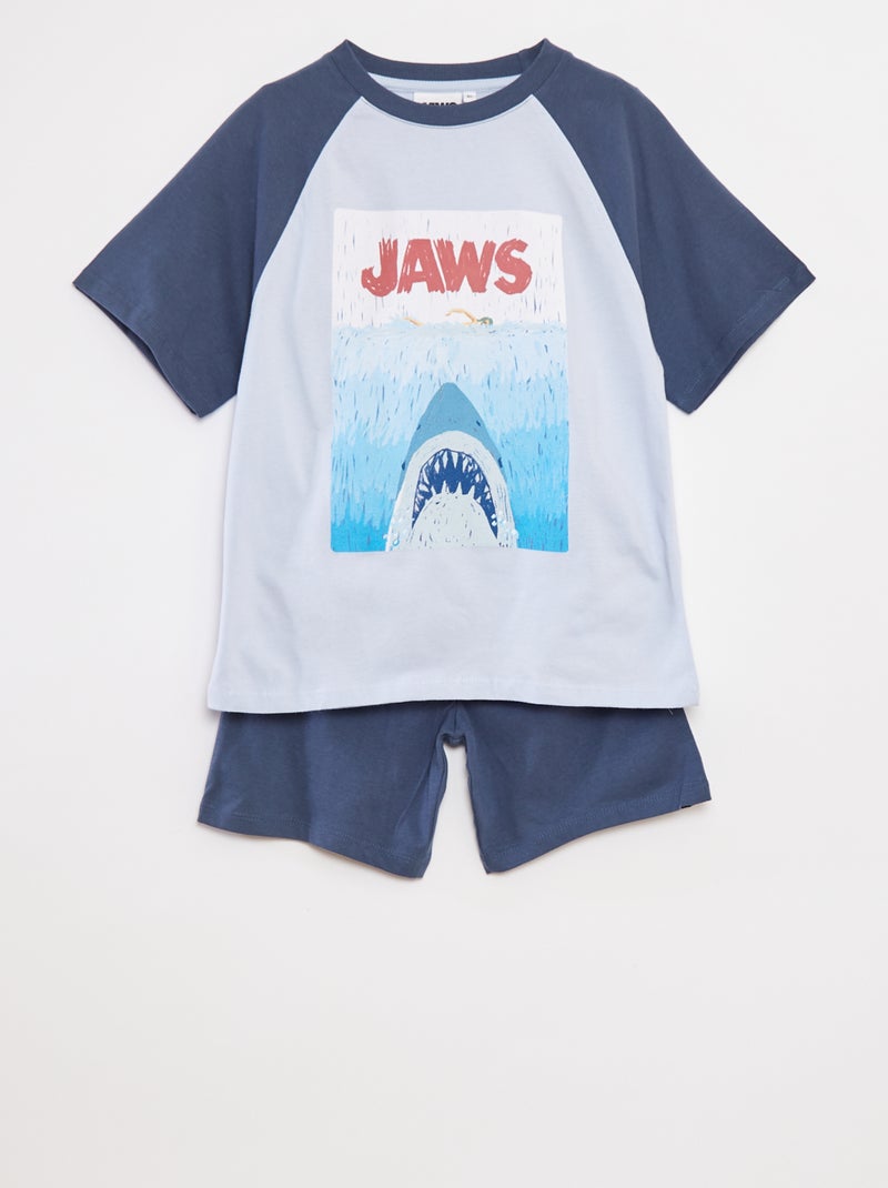 Completo pigiama t-shirt + shorts 'Lo squalo' - 2 pezzi BLU - Kiabi