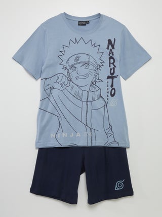 Completo pigiama t-shirt + shorts 'Naruto' - 2 pezzi