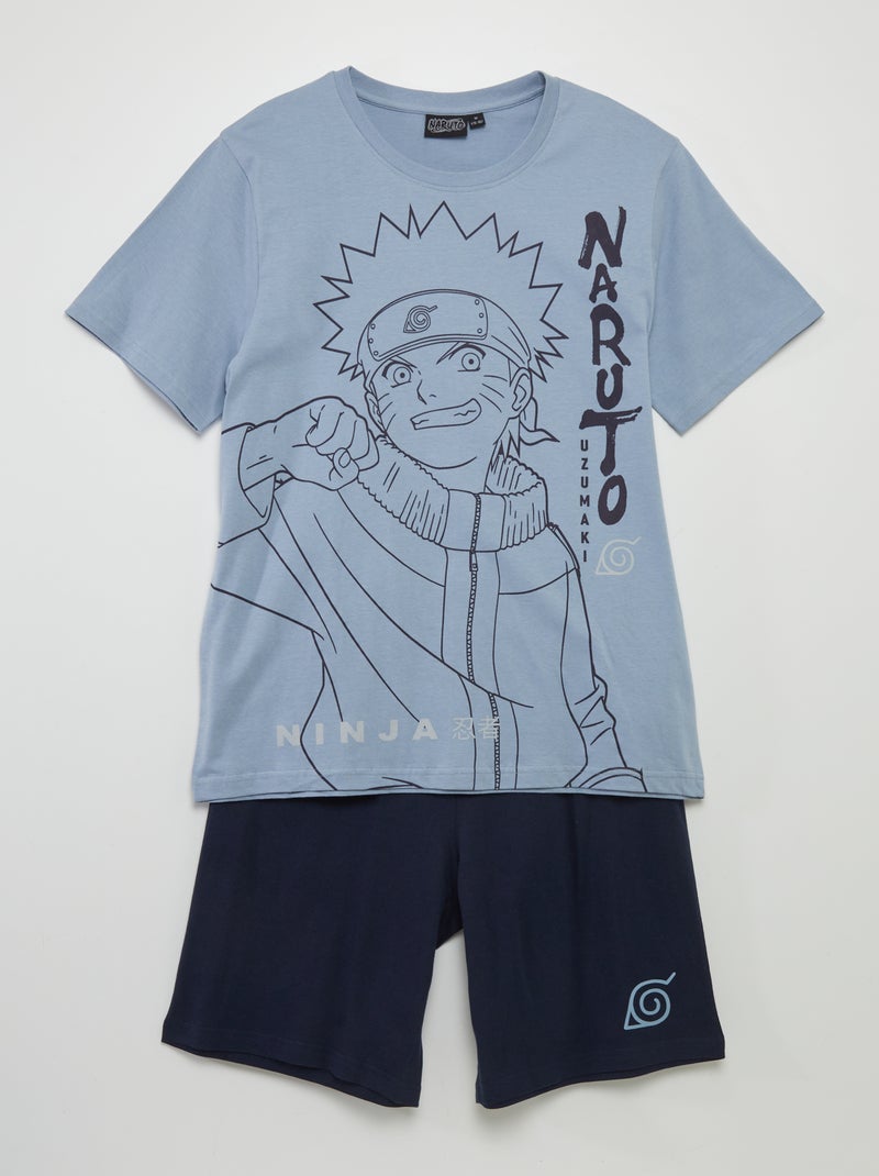 Completo pigiama t-shirt + shorts 'Naruto' - 2 pezzi BLU - Kiabi