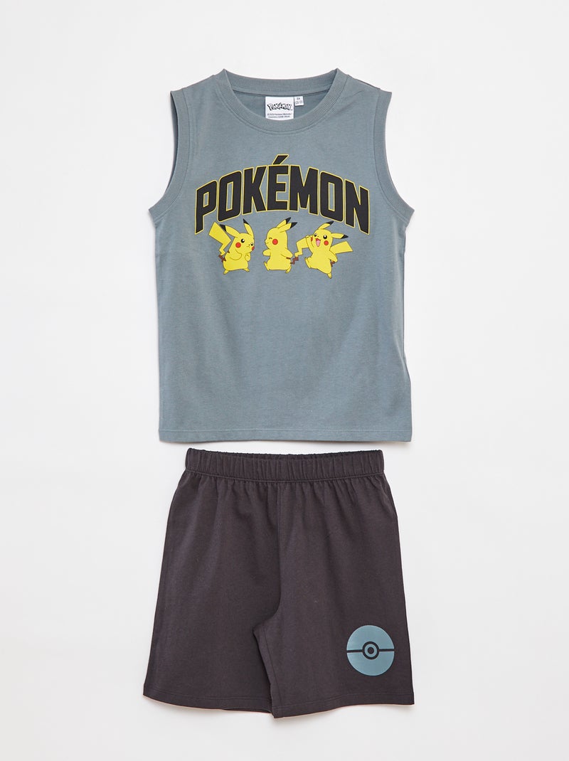 Completo pigiama t-shirt + shorts 'Pokemon' 'Pikachu' - 2 pezzi BLU - Kiabi