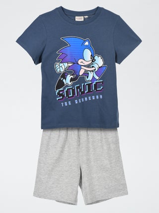 Completo pigiama t-shirt + shorts 'Sonic' 'SEGA' - 2 pezzi