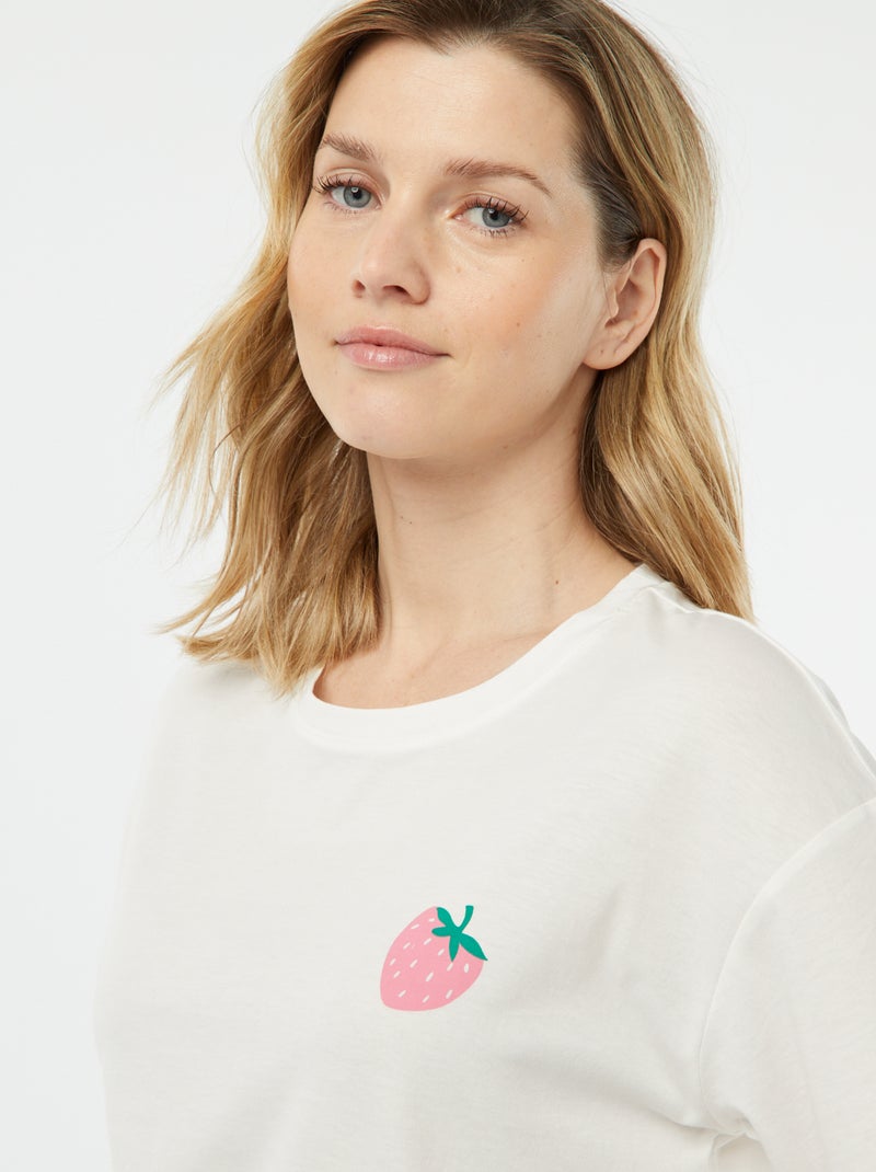 Completo pigiama t-shirt + shorts stampati ROSA - Kiabi