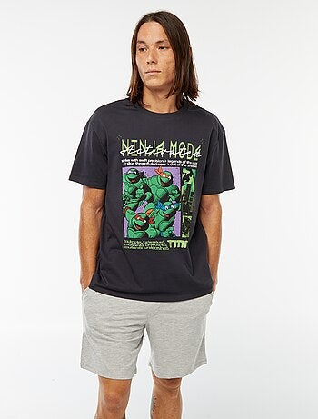 Completo pigiama t-shirt + shorts stampato 'Tartarughe Ninja'