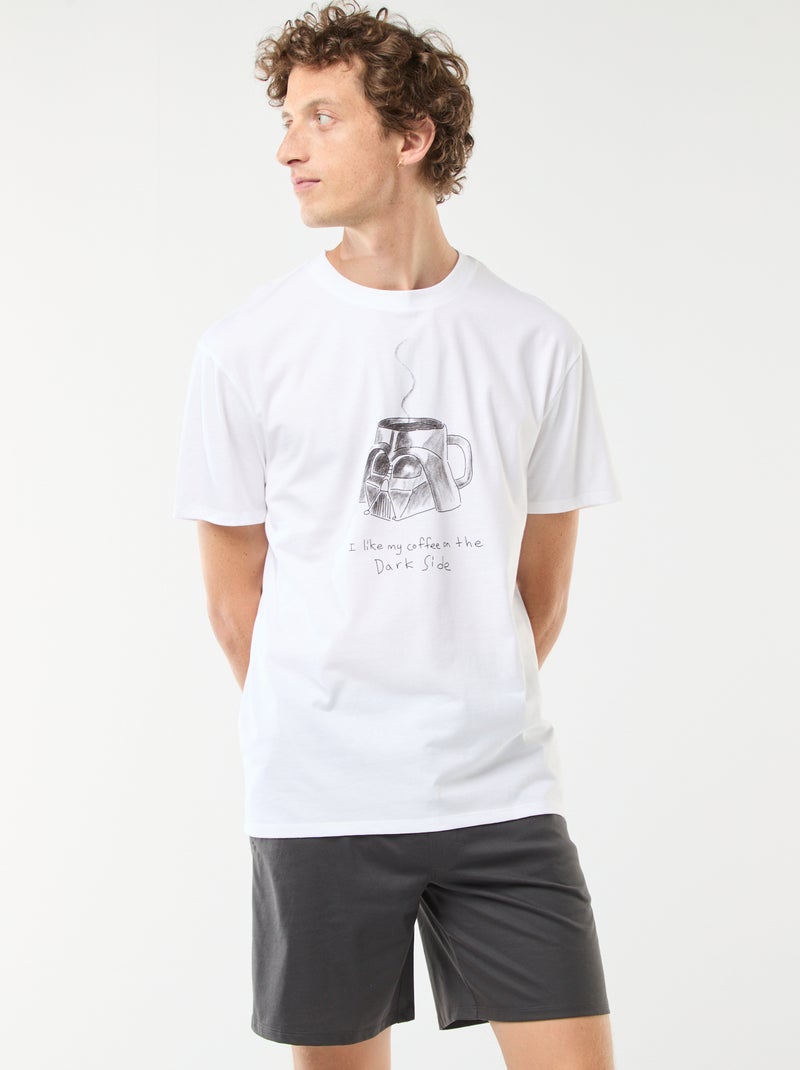 Completo pigiama t-shirt + shorts 'Star Wars'  - 2 pezzi Bianco - Kiabi