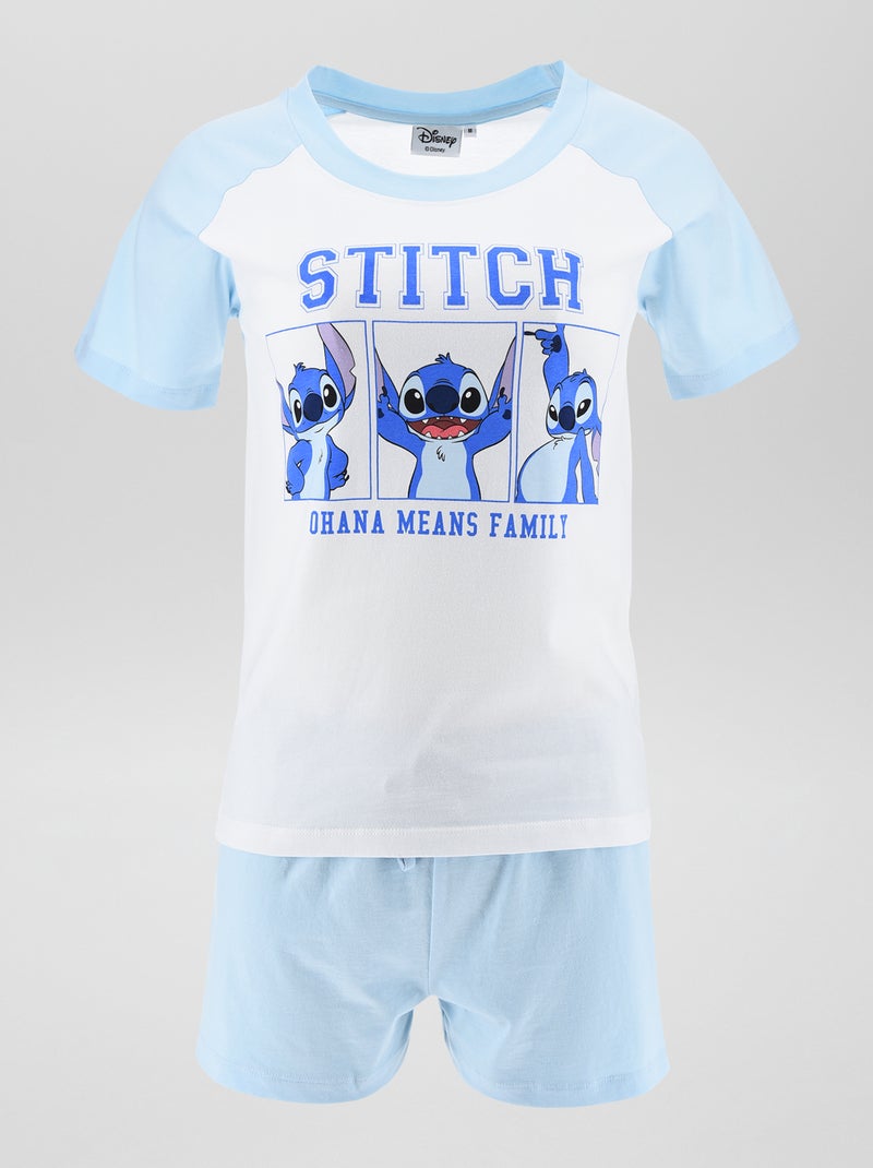Completo pigiama t-shirt + shorts 'Stitch' - 2 pezzi BLU - Kiabi