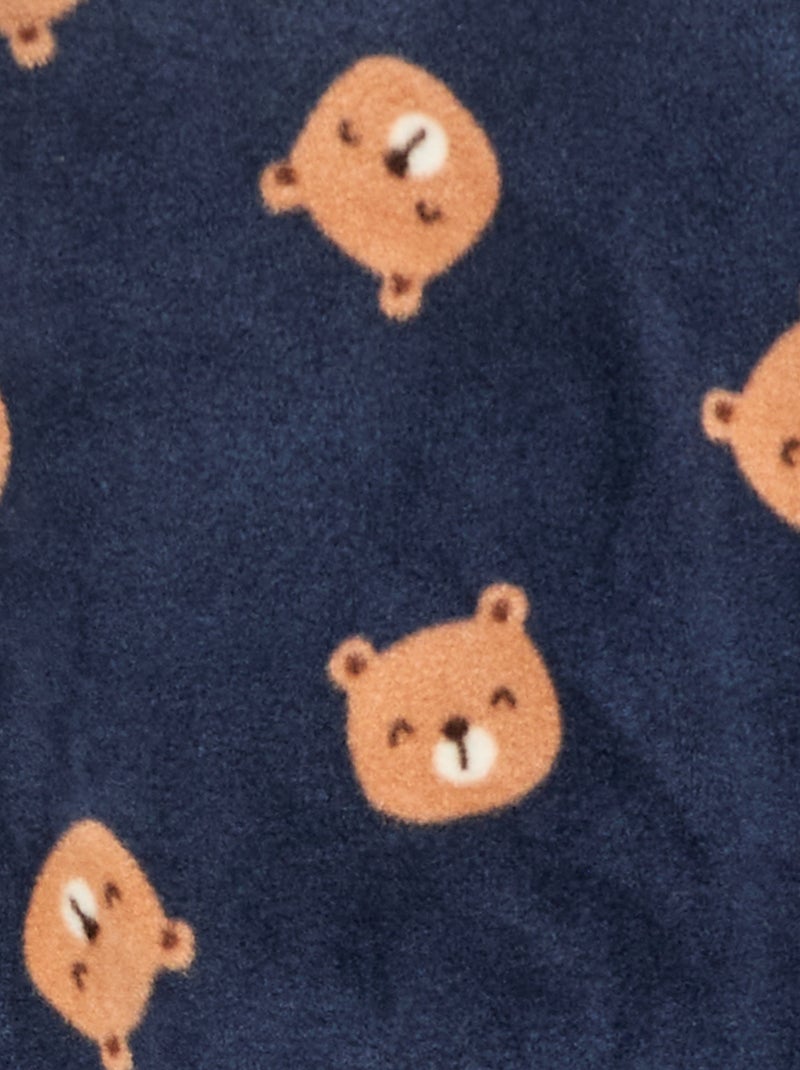 Completo pigiama top + pantaloni in pile Blu - Kiabi