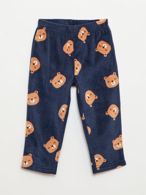 Completo pigiama top + pantaloni in pile - Kiabi