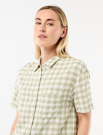 Completo pigiama top + shorts all-over