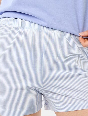 Completo pigiama top + shorts in jersey di cotone