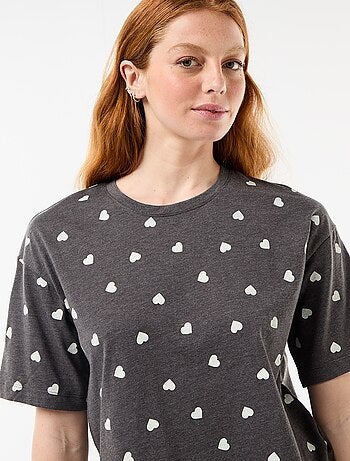 Completo pigiama top + shorts in jersey di cotone