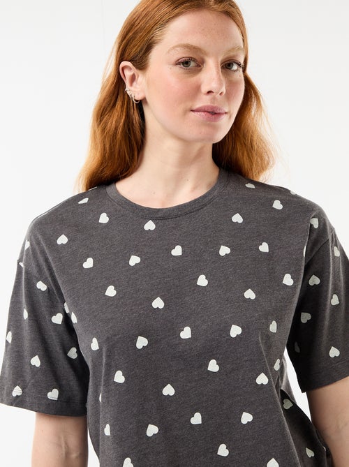 Completo pigiama top + shorts in jersey di cotone - Kiabi