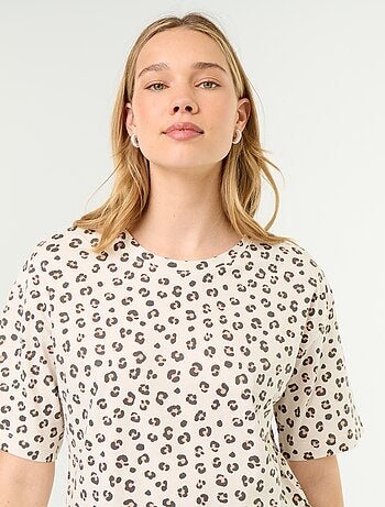 Completo pigiama top + shorts in jersey di cotone