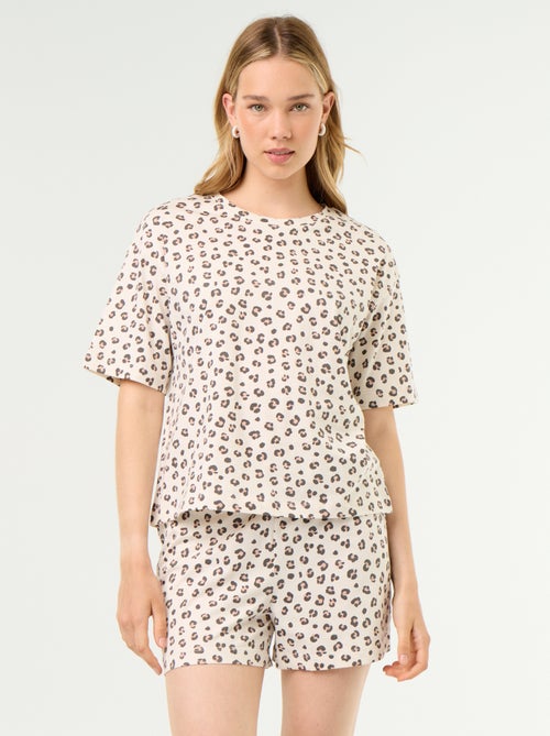 Completo pigiama top + shorts in jersey di cotone - Kiabi