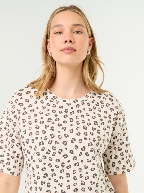 Completo pigiama top + shorts in jersey di cotone - Kiabi
