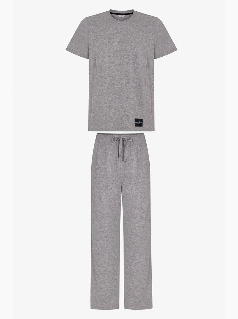 Completo pigiama uomo cloud a maniche corte penti Grigio - Kiabi