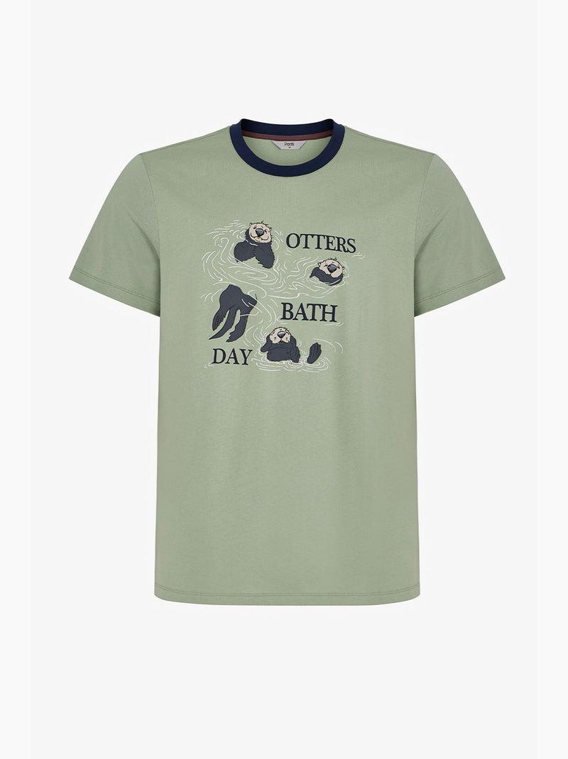 Completo pigiama uomo other bath con pantaloni penti Verde menta - Kiabi
