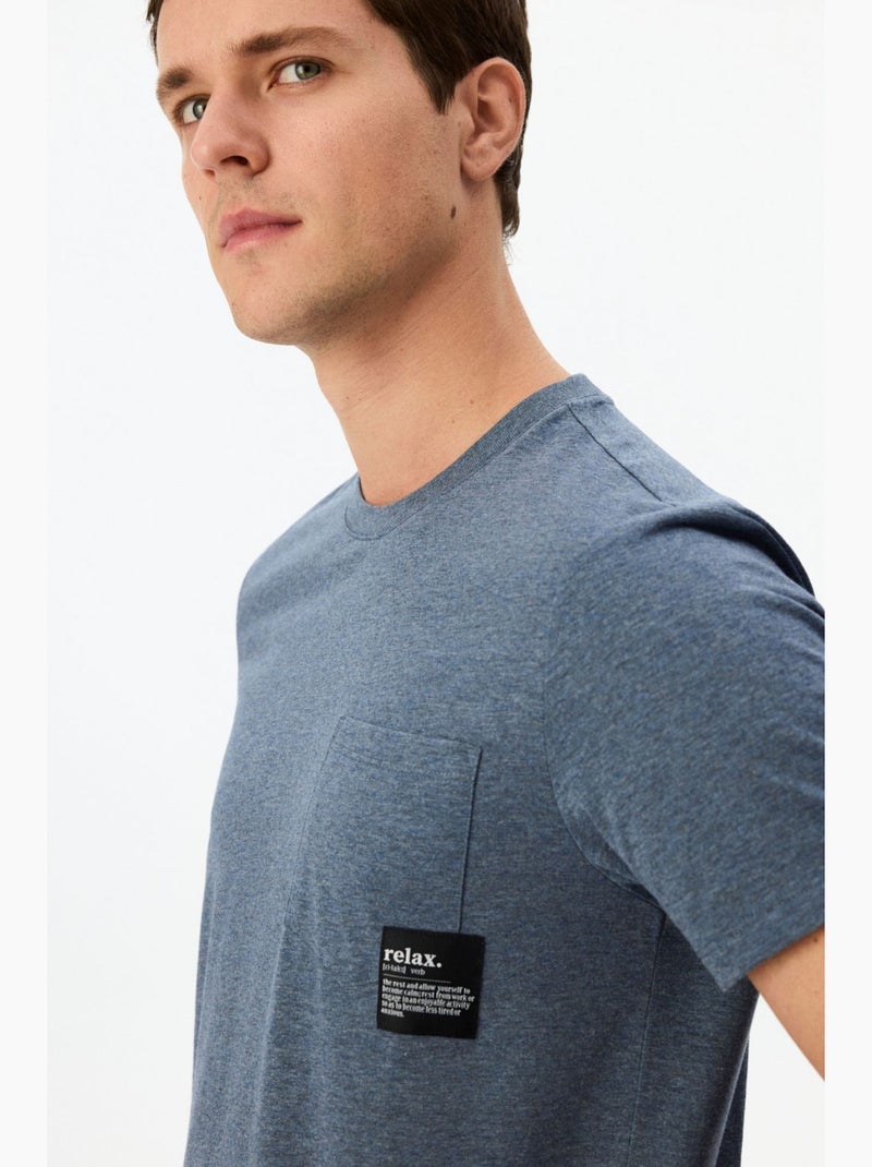 Completo pigiama uomo soft con maniche corte e shorts penti Blu - Kiabi