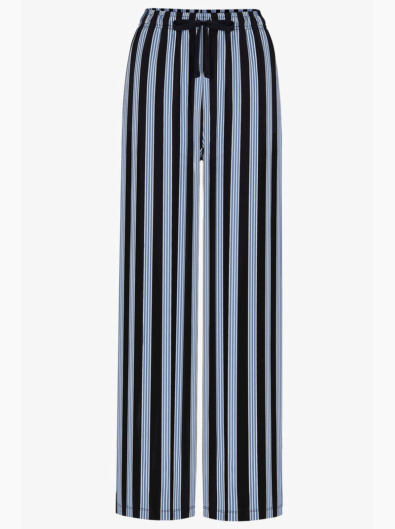 Completo pigiama uomo steel a righe, maniche lunghe penti Nero Blu - Kiabi