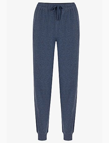 Completo pigiama uomo weekend a righe, maniche lunghe, jogger penti