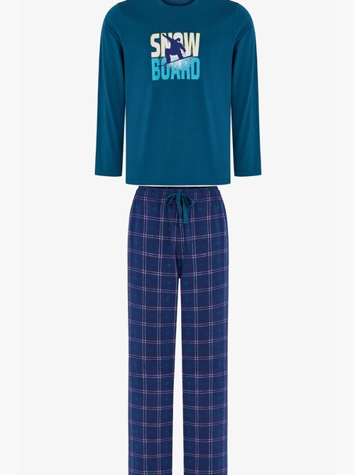 Completo pigiama uomo winter board con motivo geometrico, pantaloni, maniche lunghe penti - Kiabi