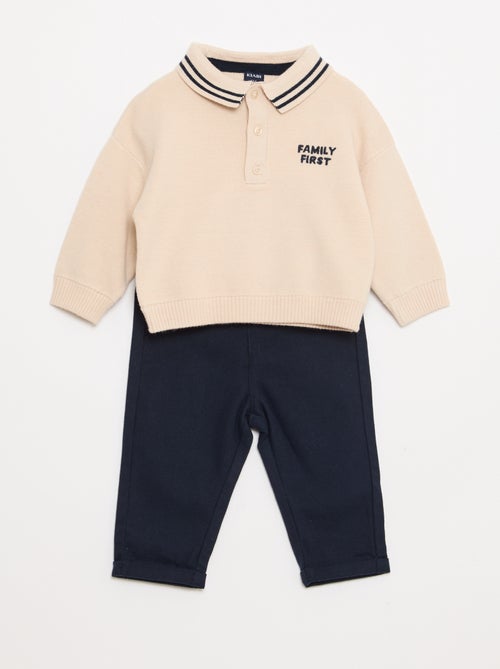 Completo polo caldo + pantaloni - 2 pezzi - Kiabi