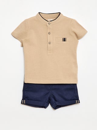Completo polo + pantaloncini - 2 pezzi
