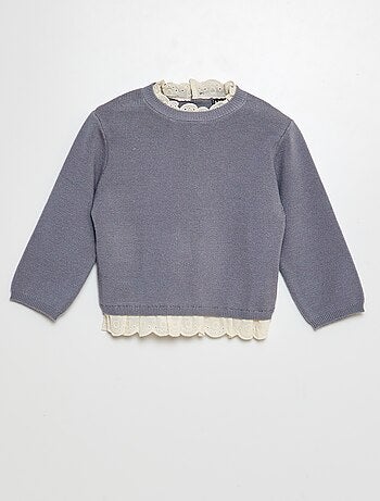 Completo pullover con ricami + leggings - 2 pezzi