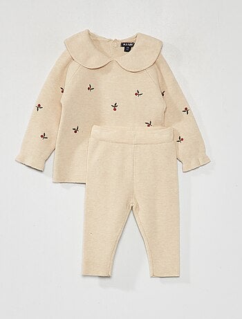 Completo pullover neonata + leggings - Kiabi