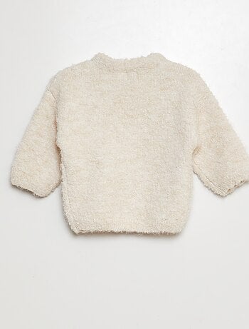 Completo pullover + pantaloni in maglia soffice - 2 pezzi