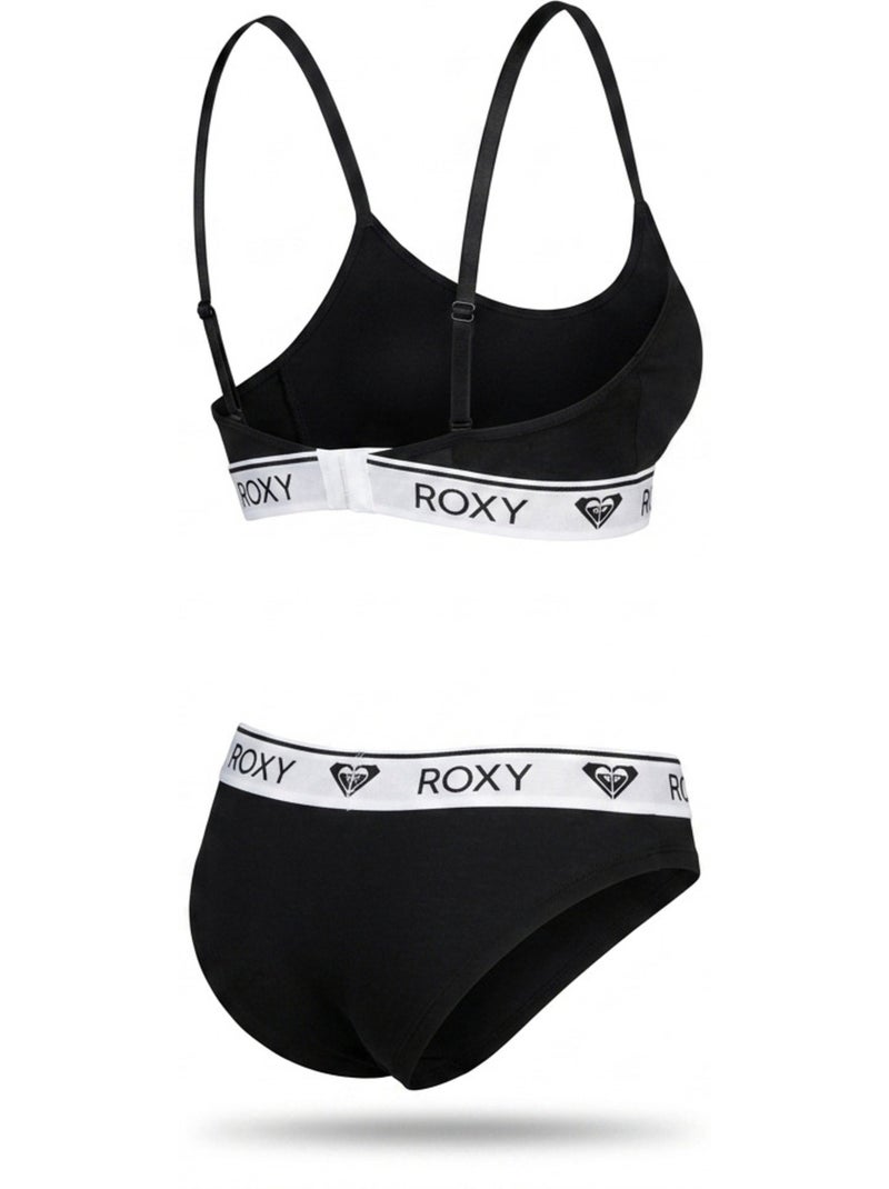 Completo Reggiseno Triangle Slip Donna Modal ROXY Licenza Ufficiale Nero - Kiabi
