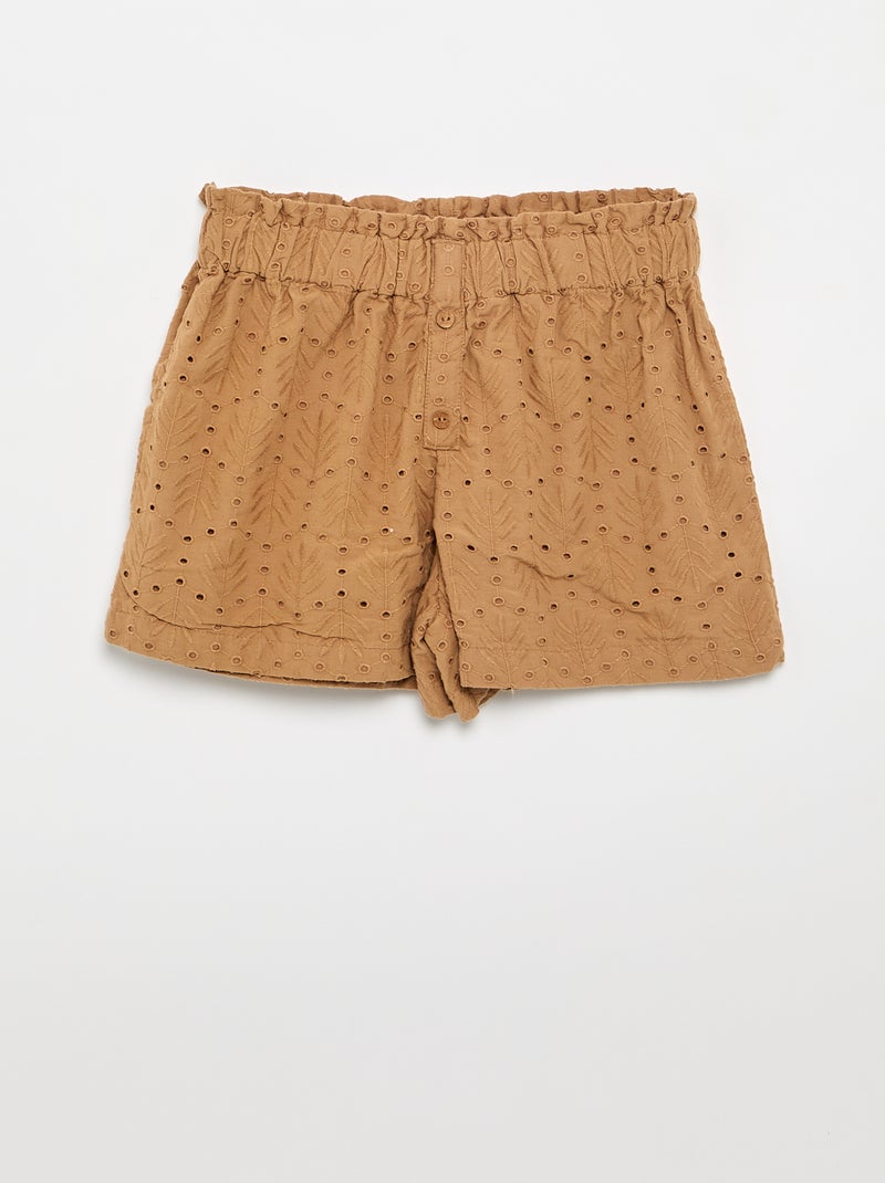 Completo ricamato 2 pezzi - shorts + blusa Marrone chiaro - Kiabi
