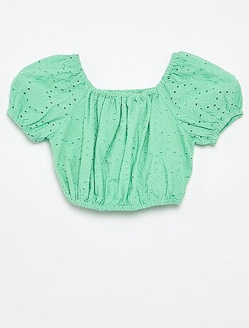 Completo ricamato 2 pezzi - shorts + blusa