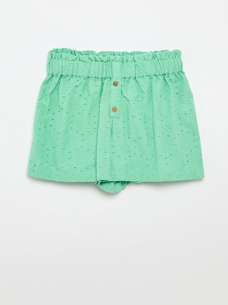 Completo ricamato 2 pezzi - shorts + blusa Verde - Kiabi