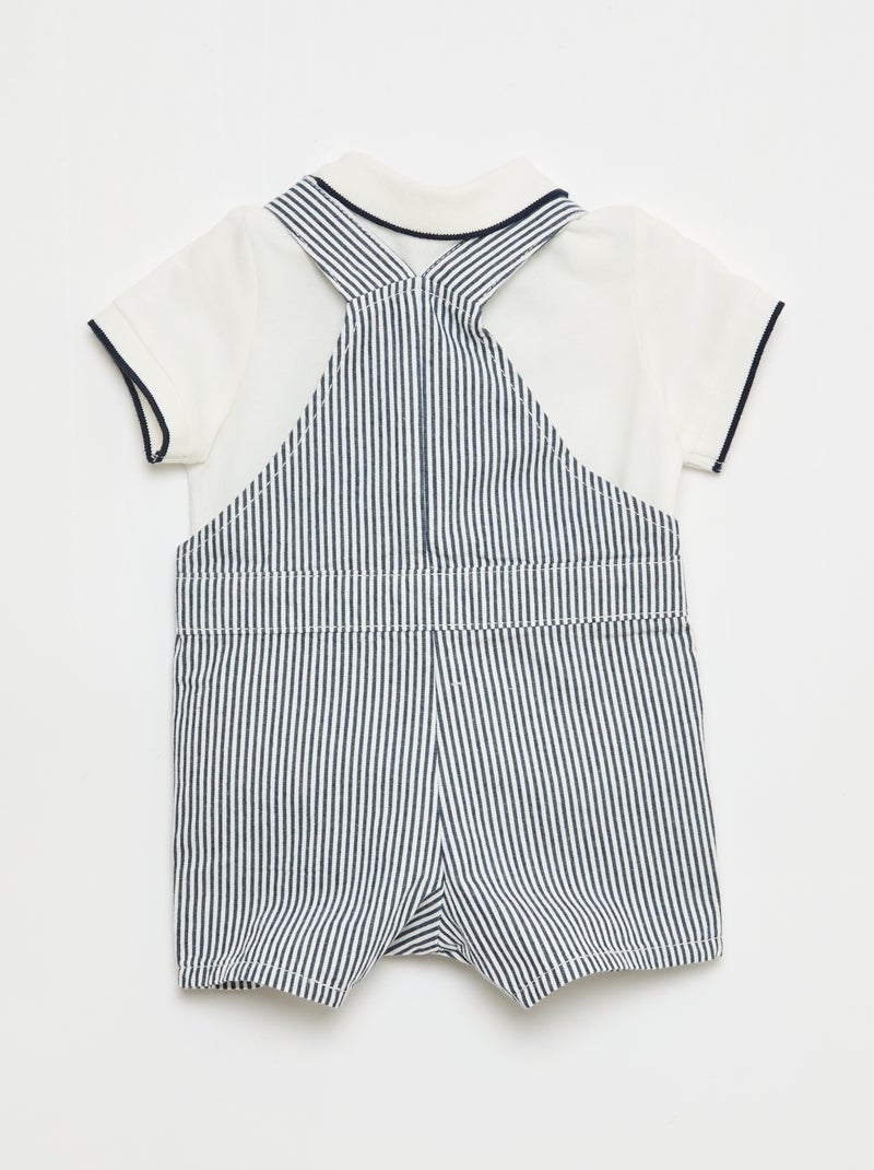 Completo salopette + polo - 2 pezzi Blu - Kiabi