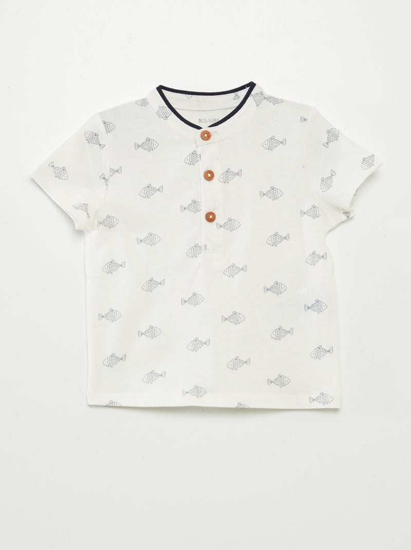 Completo salopette + t-shirt - 2 pezzi BIANCO - Kiabi