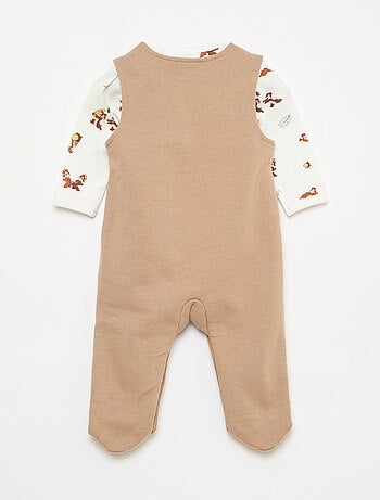 Completo salopette tutina + body a maniche lunghe 'Disney'