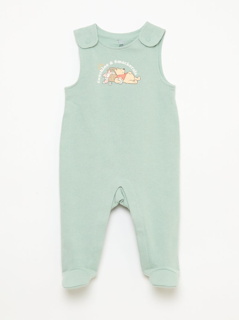 Completo salopette tutina + body a maniche lunghe 'Disney' Verde - Kiabi